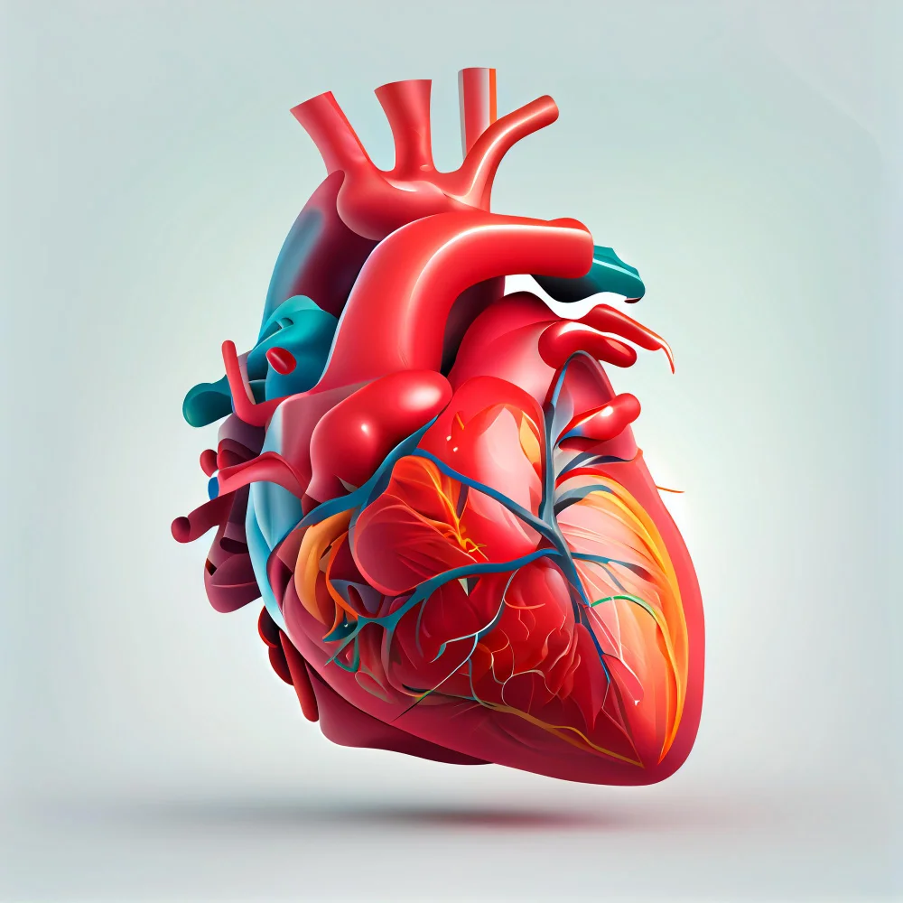Cardiologist reviewing a heart scan with a patient